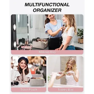 BAGSMART Makeup Bag - Water-Resistant, Travel-Friendly Organizer