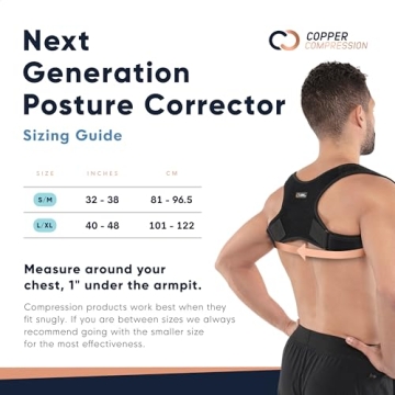 Adjustable Copper Posture Corrector for Pain Relief & Support