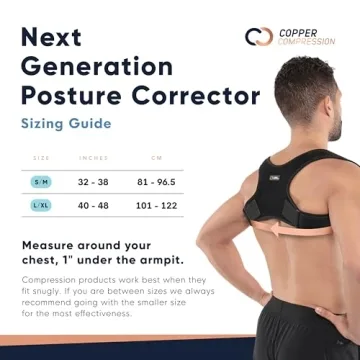 Adjustable Copper Posture Corrector for Pain Relief & Support