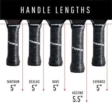 TMPR Sports GXT Series - Pickleball Paddle with Carbon Fiber Face for Control and Spin, 13mm Aerodynamic Shape for Larger Sweet Spot, USAPA Approved