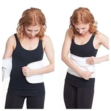 Belly Bandit BFF Postpartum Belly Wrap - Body Formulated Postpartum Belly Band, Featuring Adjustable Corset-Inspired Design & Customizable Compression, Cream, X-Small