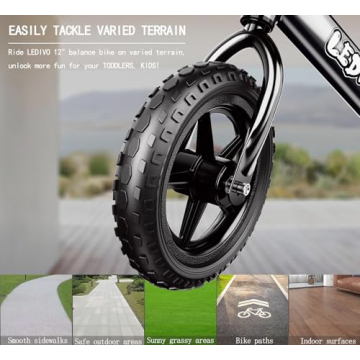 LEDIVO Toddler Balance Bike 12 Inch No Pedal Kids Bike