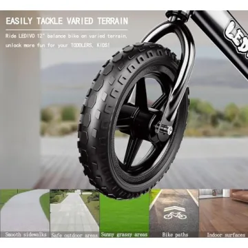 LEDIVO Toddler Balance Bike 12 Inch No Pedal Kids Bike