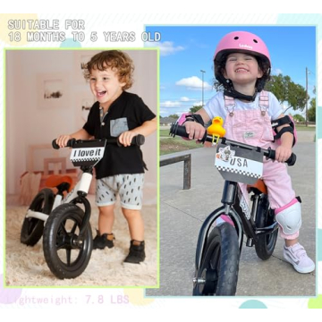 LEDIVO Toddler Balance Bike 12 Inch No Pedal Kids Bike