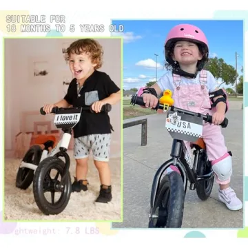 LEDIVO Toddler Balance Bike 12 Inch No Pedal Kids Bike