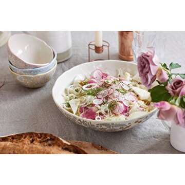 Dorotea Hand Painted Vegetable Serving Bowl, 10.5-Inch