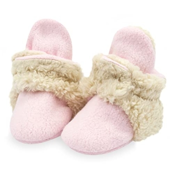 Zutano Unisex Organic Cotton Fleece Baby Booties for Newborns