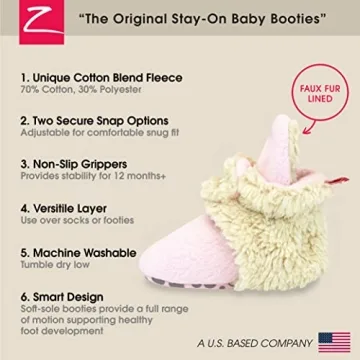 Zutano Unisex Fleece Baby Booties with Organic Cotton