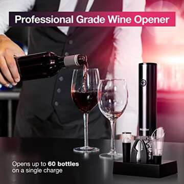 Mueller Electric Wine Opener Set for Effortless Wine Opening