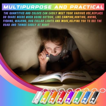 Glooglitter Mini Keychain Flashlights in Multicolor Set