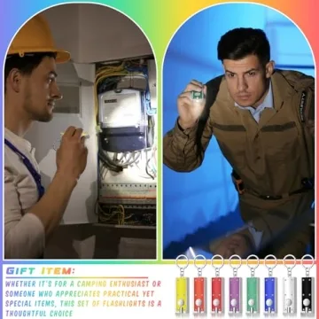 Glooglitter Mini Keychain Flashlights in Multicolor Set