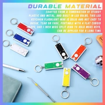 Glooglitter Mini Keychain Flashlights in Multicolor Set