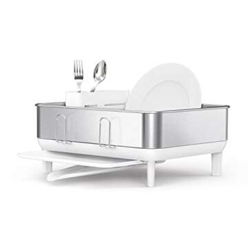 simplehuman Compact Kitchen Dish Drying Rack for All Homes