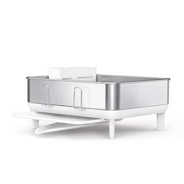 simplehuman Compact Kitchen Dish Drying Rack for All Homes