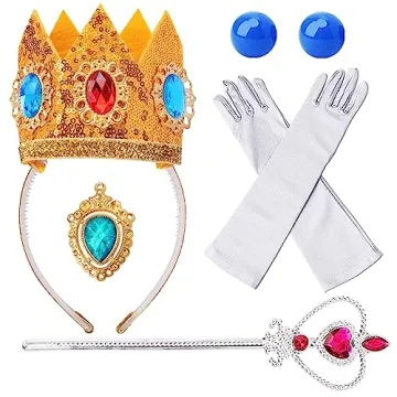 Princess Peach Costume for Girls Featuring Accessories