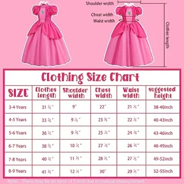 Princess Peach Costume for Girls Featuring Accessories
