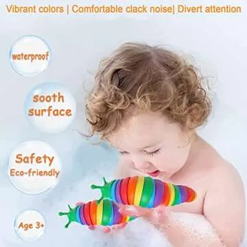 IFiwin 3PC Fidget Slug, Sensory Slug Fidget Toys for Autistic Kids Adults,Sales Today Clearance, Stress Toys, Toddler Toys, ofertas del Dia de hoy relampago, Stress Relief Fidget Toy