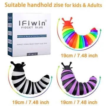 IFiwin 3PC Fidget Slug, Sensory Slug Fidget Toys for Autistic Kids Adults,Sales Today Clearance, Stress Toys, Toddler Toys, ofertas del Dia de hoy relampago, Stress Relief Fidget Toy