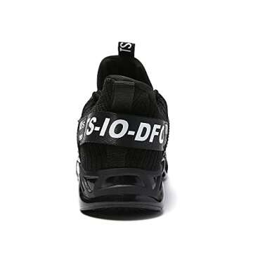 TSIODFO Sneakers for Women Slip on Athletic Sport Running Walking Shoes Breathable Comfort Runner Gym Workout Tennis Shoes Black White Size 9.5