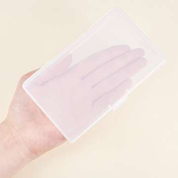 BENECREAT 6 Pack 5.2x3x1.18" Clear Plastic Box Clear Storage Case Collection Organizer Container wit...