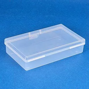 Clear Plastic Box Pack for Craft and Office Storage