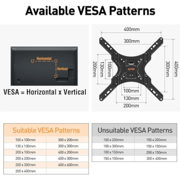 Versatile ELIVED UL Listed TV Mount | Full Motion 26-60 Inch