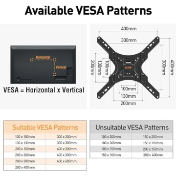 Versatile ELIVED UL Listed TV Mount | Full Motion 26-60 Inch