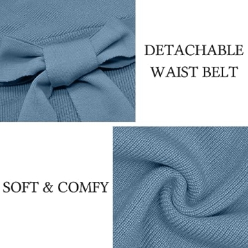 Stylish Mansy Women's Batwing Sweater Dress in Blue