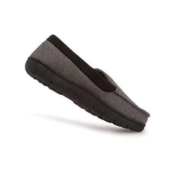 Hanes Men's Slippers House Shoes Moccasin Comfort Memory Foam Indoor Outdoor Fresh IQ , Charcoal , LG