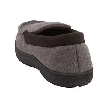 Hanes Men's Slippers House Shoes Moccasin Comfort Memory Foam Indoor Outdoor Fresh IQ , Charcoal , LG