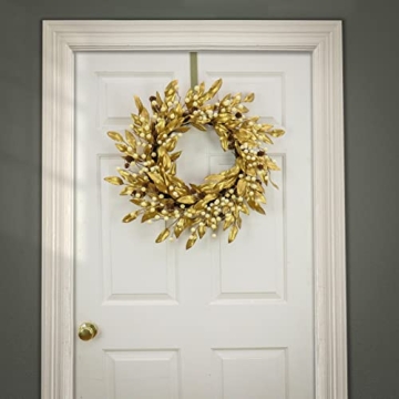 HGTV Home Collection Gold Laurel Wreath for Year-Round Use