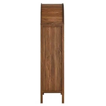 Stylish Walnut Tessa Tall Storage Display Cabinet
