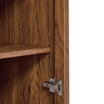 Stylish Walnut Tessa Tall Storage Display Cabinet