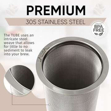 Cold Brew Coffee Maker - Versatile Stainless Steel Infuser