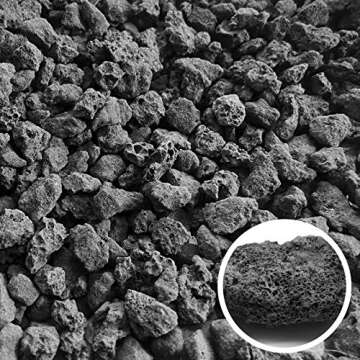 CARURBODY Black Lava Rocks for Plants -100% Pure Volcanic Rock No Dyes or Chemicals-Best Lava Stones...