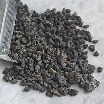 CARURBODY Black Lava Rocks for Plants -100% Pure Volcanic Rock No Dyes or Chemicals-Best Lava Stones Top Dressing for Cacti Succulents Plants,Bonsai