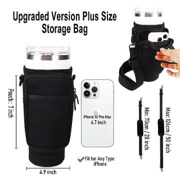 LMYUHONG Water Bottle Carrier Bag Holder for Stanley with Storage Bag, fits for Quencher Adventure 4...