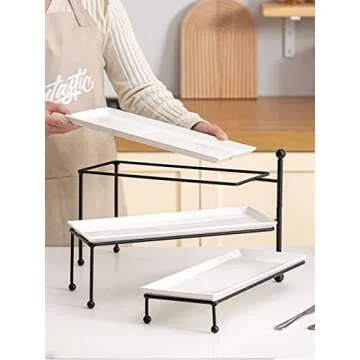 Kanwone 3 Tiered Serving Stand for Elegant Entertaining