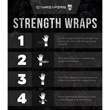 Gymreapers Strength Wrist Wraps for Cross Training, Olympic Lifting, WOD Workouts - Strong Wrist Support for Men and Women -| (Black/Black)