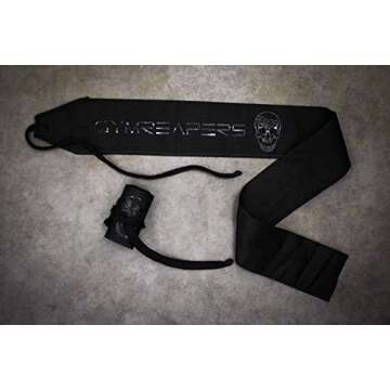 Gymreapers Strength Wrist Wraps for Cross Training, Olympic Lifting, WOD Workouts - Strong Wrist Support for Men and Women -| (Black/Black)