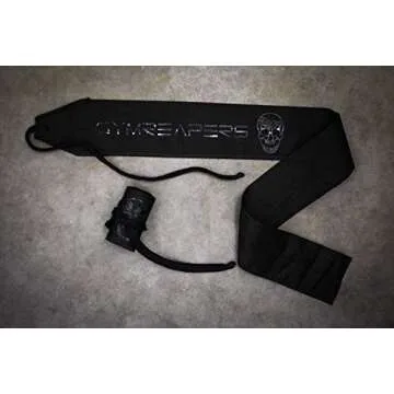 Gymreapers Strength Wrist Wraps for Cross Training, Olympic Lifting, WOD Workouts - Strong Wrist Support for Men and Women -| (Black/Black)