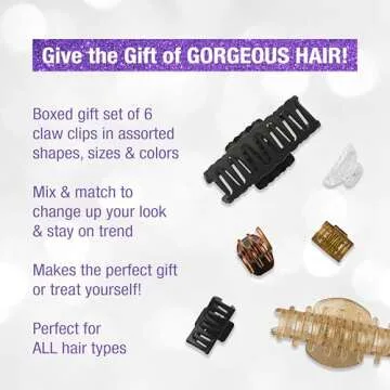 Scunci Claw Clip Gift Set – Versatile Hair Accessories