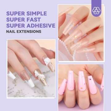 SAVILAND Gel X Nail Kit Coffin: Gel Nail Kit with Nail Tips Coffin Easy Fast Nail Extension SAVILAND 27W U V Light for Gel Nails: Smart Sensor U V Gel X Lamp 10s Flash Cure Intellisense Gooseneck U V