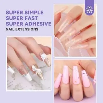 SAVILAND Gel X Nail Kit Coffin: Gel Nail Kit with Nail Tips Coffin Easy Fast Nail Extension SAVILAND 27W U V Light for Gel Nails: Smart Sensor U V Gel X Lamp 10s Flash Cure Intellisense Gooseneck U V