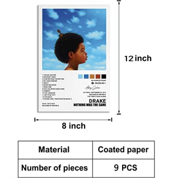 Drake Music Posters Set of 9 for Room Decor and Gifts