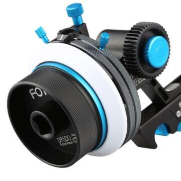 Fotga Upgrade DP500IIS Quick Rlease Dampen Follow Focus A/B Hard Stop for 15mm Rail DSLR Rig 5DII III IV 7D D90 D5 D500 D850 DSLR Camera, A7 A7R A7S II III A9, GH4/5/5S