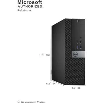 Dell Optiplex 5050 SFF PC Desktop Computer PC Setup, 24" FHD Monitor, Intel Core i5-6500 3.2GHz Up to 3.6GHz, 16GB RAM, 256GB SSD, RGB Keyboard, Mouse, DP Cable, Win 10 Pro(Renewed)