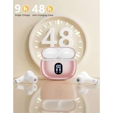 ZZU Wireless Earbuds with Big Bass, 48-Hour Playtime