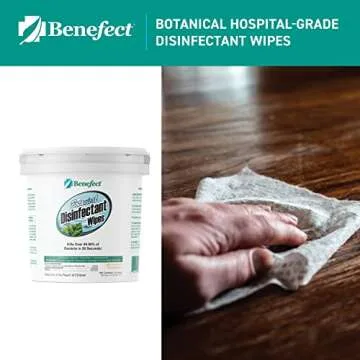 Benefect Botanical Disinfecting Wipes - 250 Count Natural, No Residue, Multi-Surface Cleaning