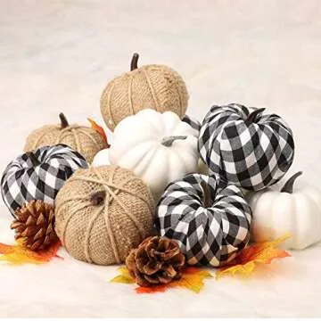 winemana 12 Assorted Lifelike Pumpkin Decorations